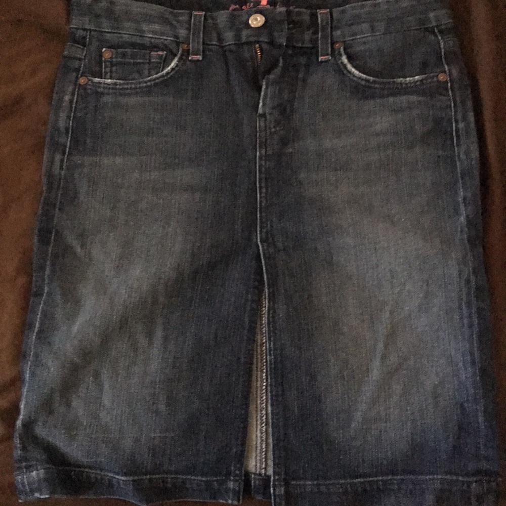 Seven for all mankind denim skirt with front split